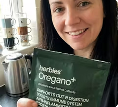 A Herbies customer with Oregano+