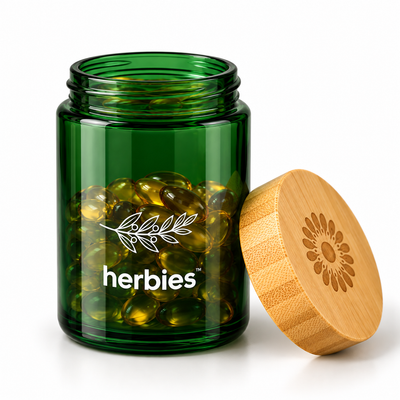 Glass Bamboo Lid Jar